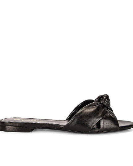Saint Laurent Black Calfskin Slides