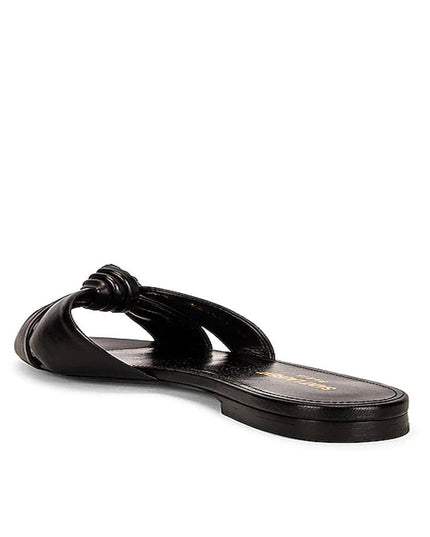 Saint Laurent Black Calfskin Slides