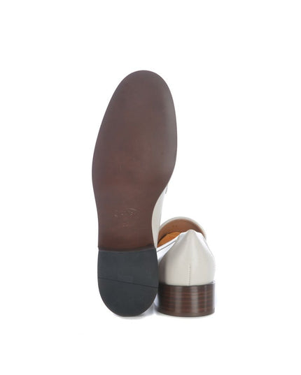 Tod's White Calfskin Slip-On Loafers