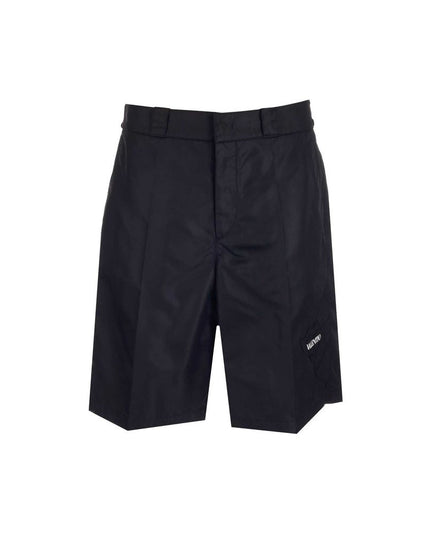 Valentino Black Nylon Bermuda Shorts