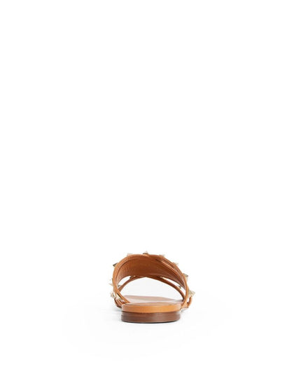 Valentino Garavani Brown Calfskin Strap-On Sandals