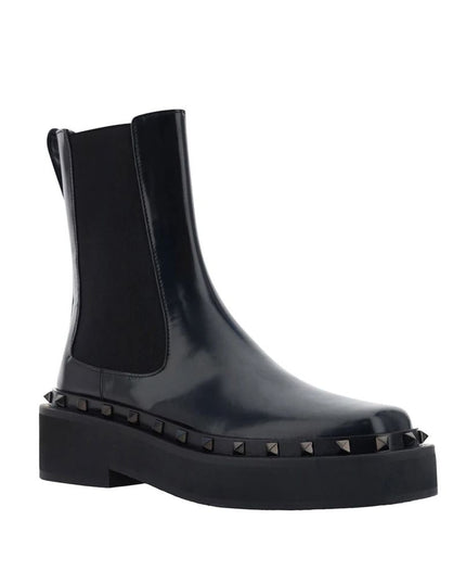 Valentino Garavani Black Calfskin Chelsea Boots