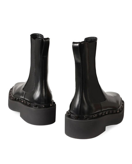 Valentino Garavani Black Calfskin Chelsea Boots