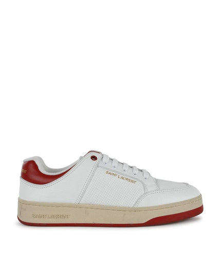 Saint Laurent White Calfskin Low Top Sneakers