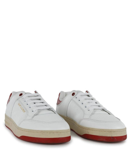 Saint Laurent White Calfskin Low Top Sneakers