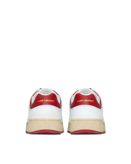Saint Laurent White Calfskin Low Top Sneakers