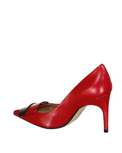 Sergio Rossi Red Calfskin High Heel Pumps