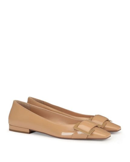 Sergio Rossi Brown Calfskin Ballet Flats