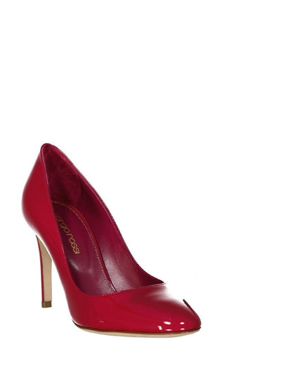 Sergio Rossi Red Calfskin High Heel Pumps