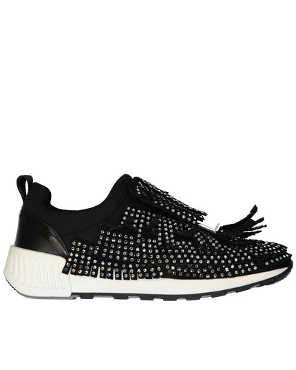 Sergio Rossi Black Fabric Chunky Sneakers