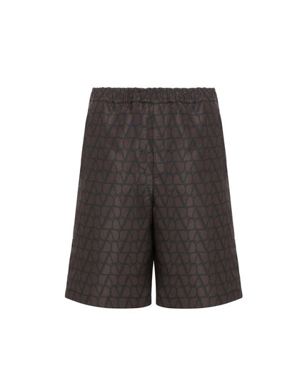 Valentino Brown Silk Shorts