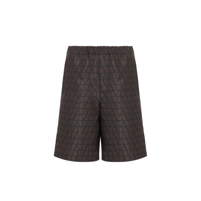Valentino Brown Silk Shorts