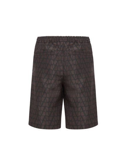 Valentino Brown Silk Shorts