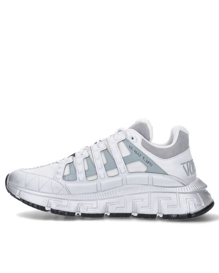 Versace White Calfskin Athletic Sneakers