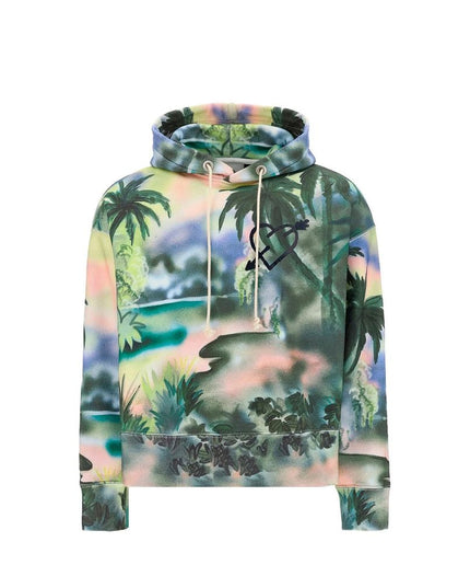 Palm Angels Green Cotton Sweatshirt