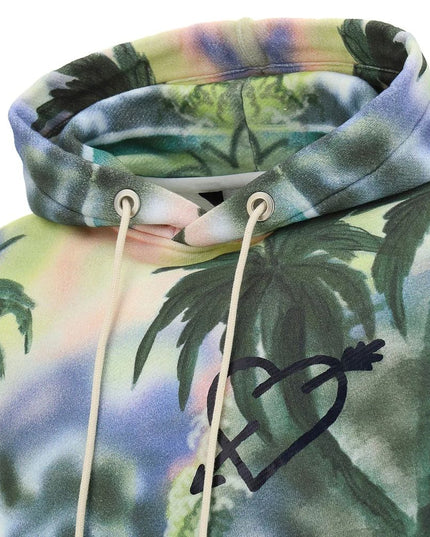 Palm Angels Green Cotton Sweatshirt