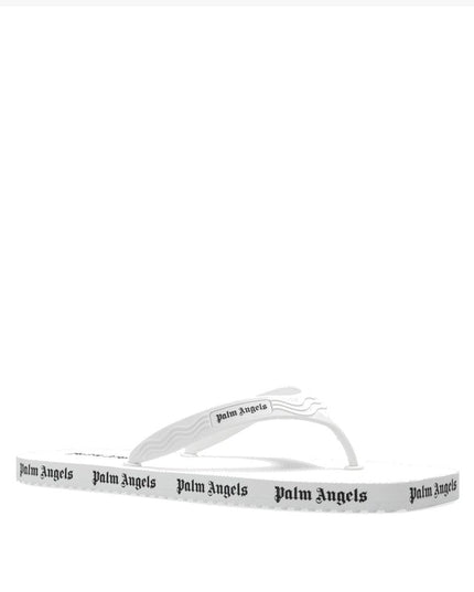 Palm Angels White Rubber Slides
