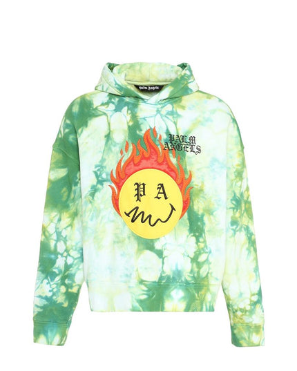 Palm Angels Green Cotton Sweatshirt