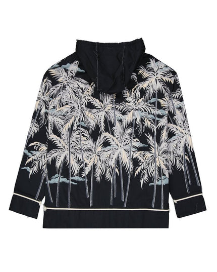 Palm Angels Black Cotton Shell Jacket