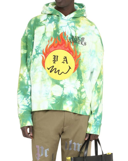 Palm Angels Green Cotton Sweatshirt