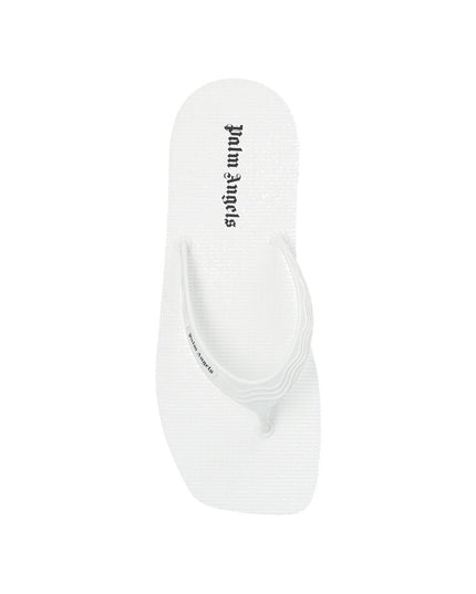 Palm Angels White Rubber Slides