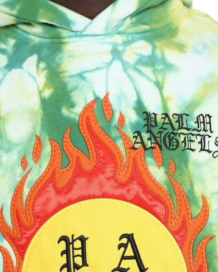 Palm Angels Green Cotton Sweatshirt