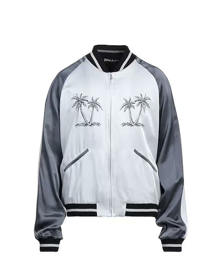 Palm Angels Gray Acetate Bomber