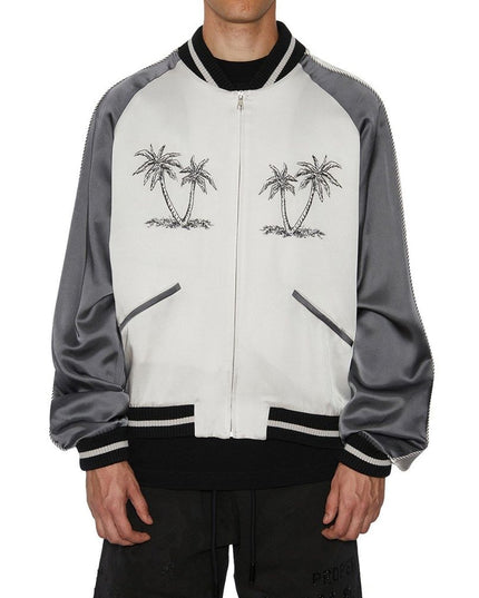 Palm Angels Gray Acetate Bomber