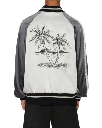 Palm Angels Gray Acetate Bomber
