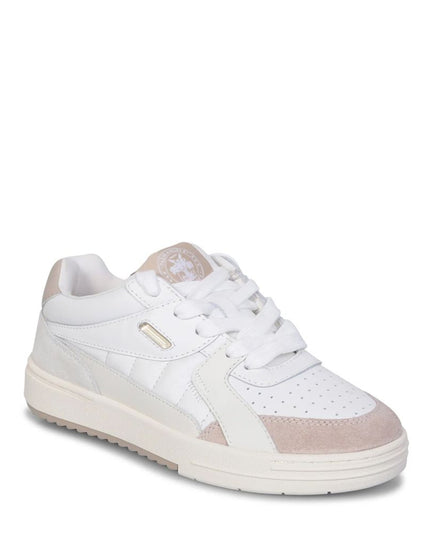 Palm Angels White Calfskin Low Top Sneakers