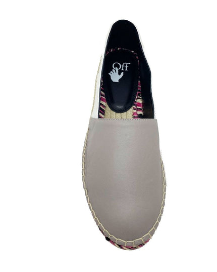 Off-White Beige Calfskin Espadrilles
