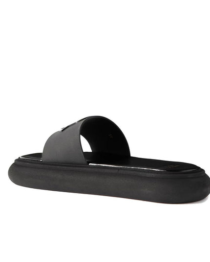 Moncler Black Rubber Slides