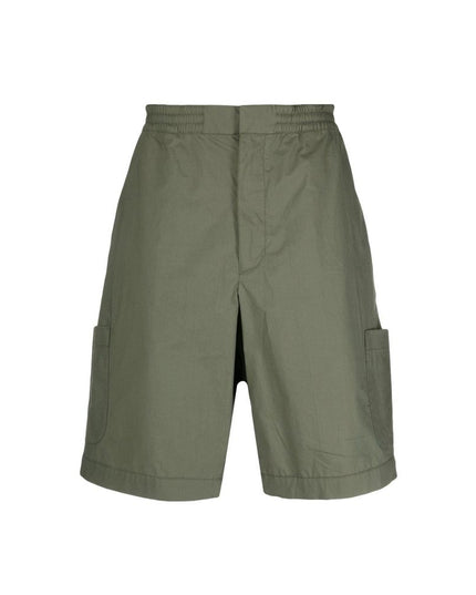 Ambush Green Cotton Bermuda Shorts
