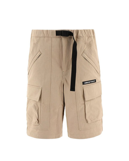 Ambush Beige Cotton Bermuda Shorts