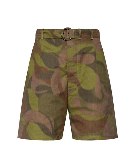 Marni Green Cotton Bermuda Shorts