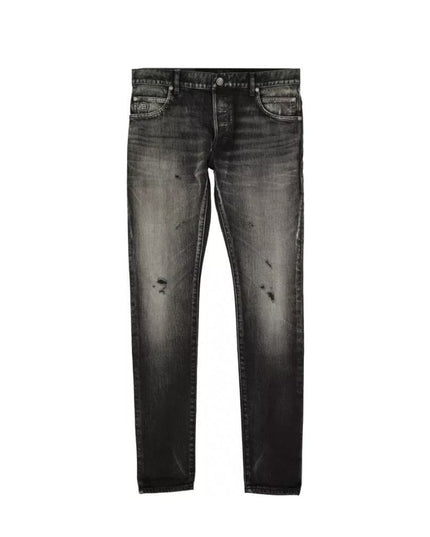 Balmain Black Cotton Skinny Jeans