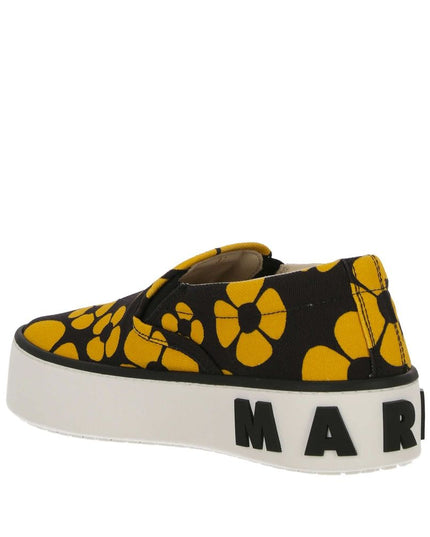 Marni Black Cotton Low Top Sneakers