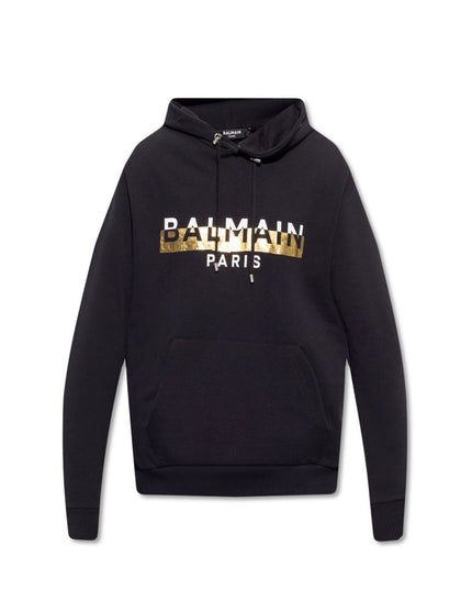 Balmain Black Cotton Sweatshirt