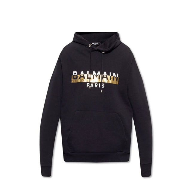 Balmain Black Cotton Sweatshirt