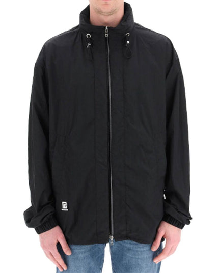 Balmain Black Nylon Shell Jacket