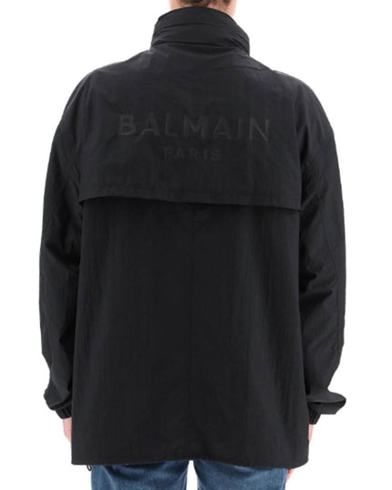 Balmain Black Nylon Shell Jacket