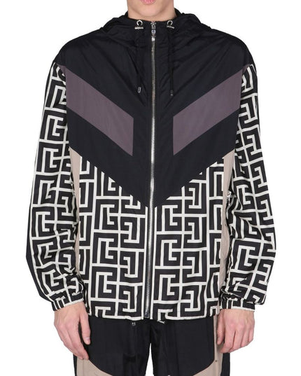 Balmain Black Nylon Shell Jacket