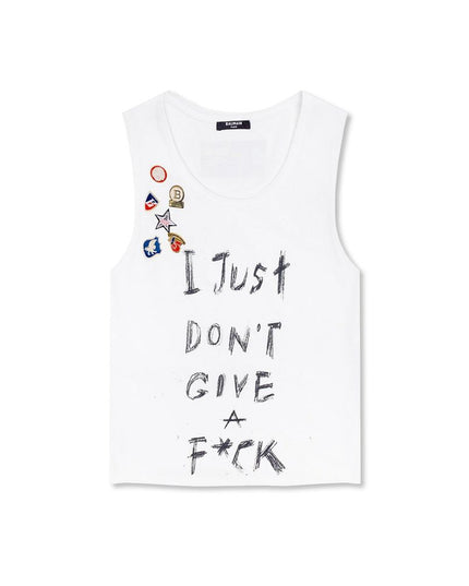 Balmain White Cotton T-Shirt