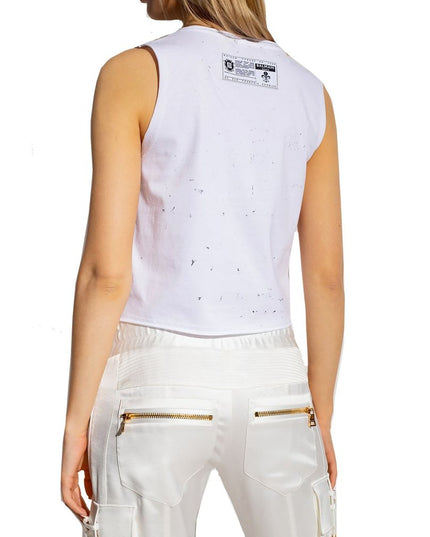 Balmain White Cotton T-Shirt