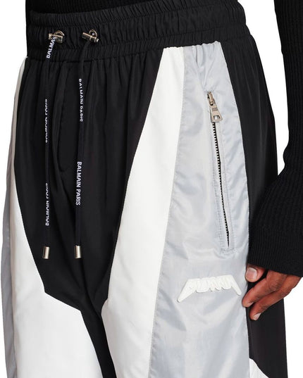 Balmain Black Polyester Joggers (Workout Pants)