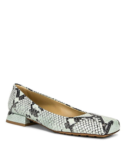 Bottega Veneta Green Calfskin Ballet Flats