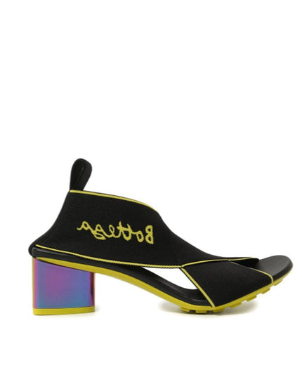 Bottega Veneta Black Fabric Platform Sandals