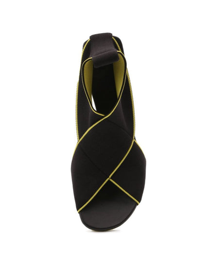 Bottega Veneta Black Fabric Platform Sandals