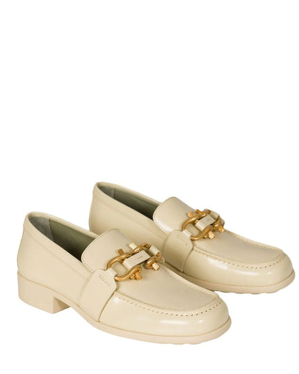 Bottega Veneta White Calfskin Slip-On Loafers