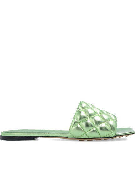 Bottega Veneta Green Calfskin Sandals